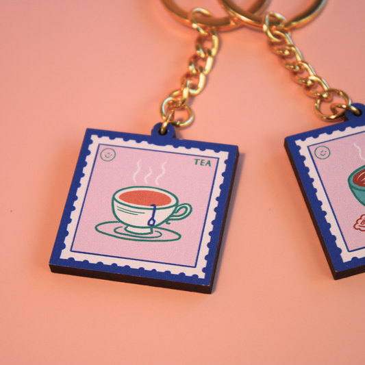 Tea and Coffee Keyrings
