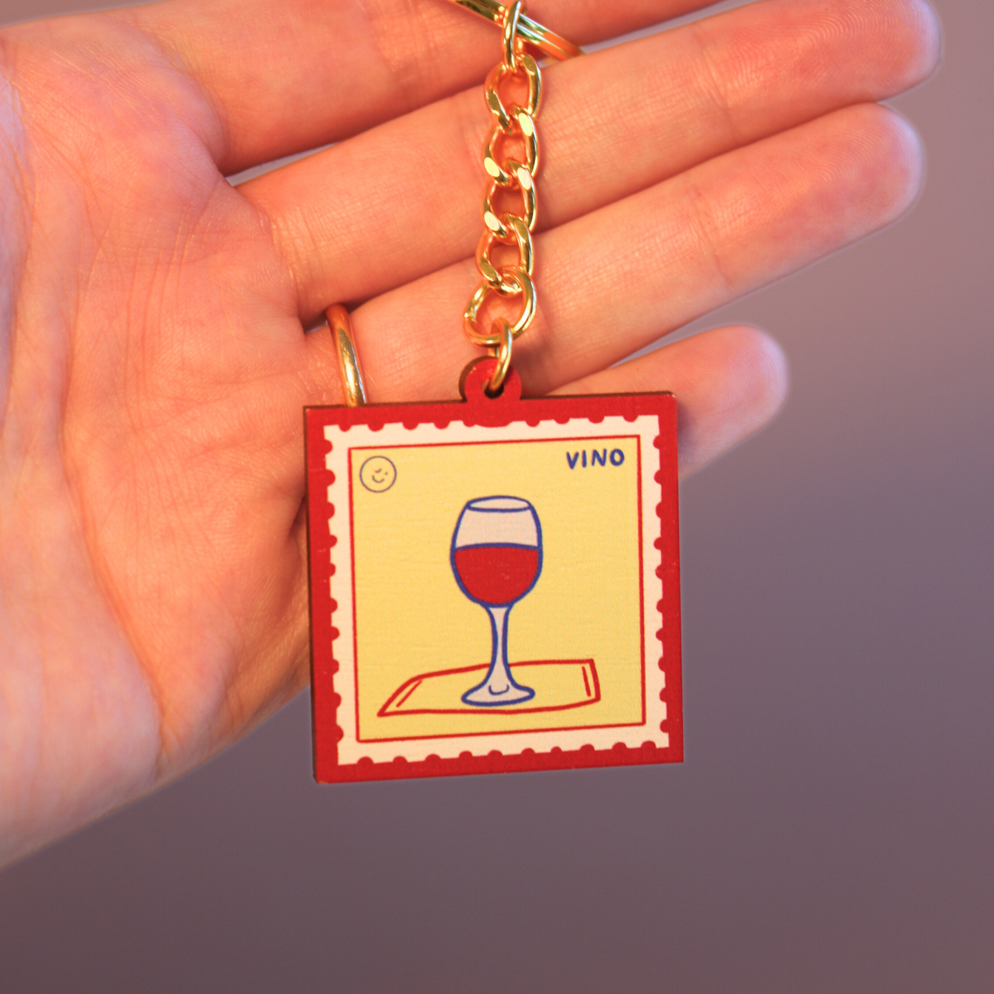 Cheese and Wine Keyrings