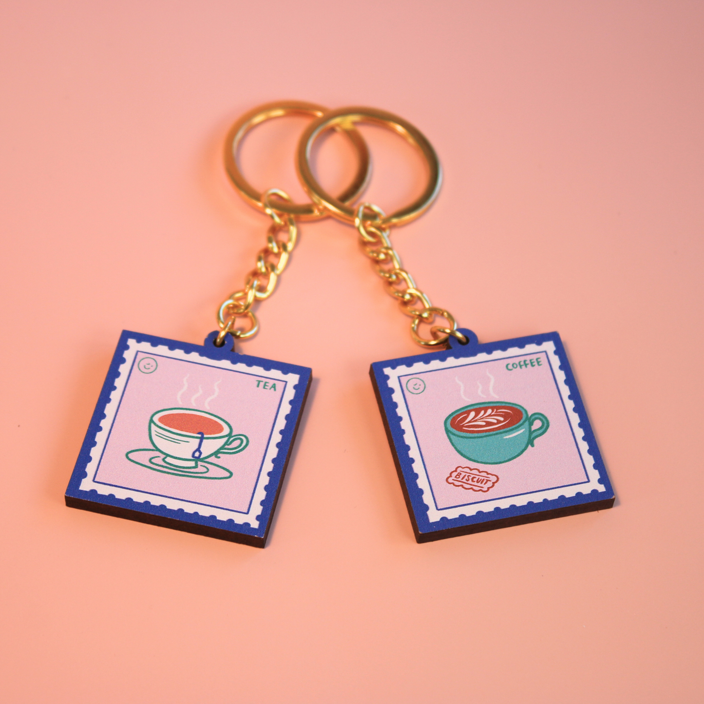 Tea and Coffee Keyrings