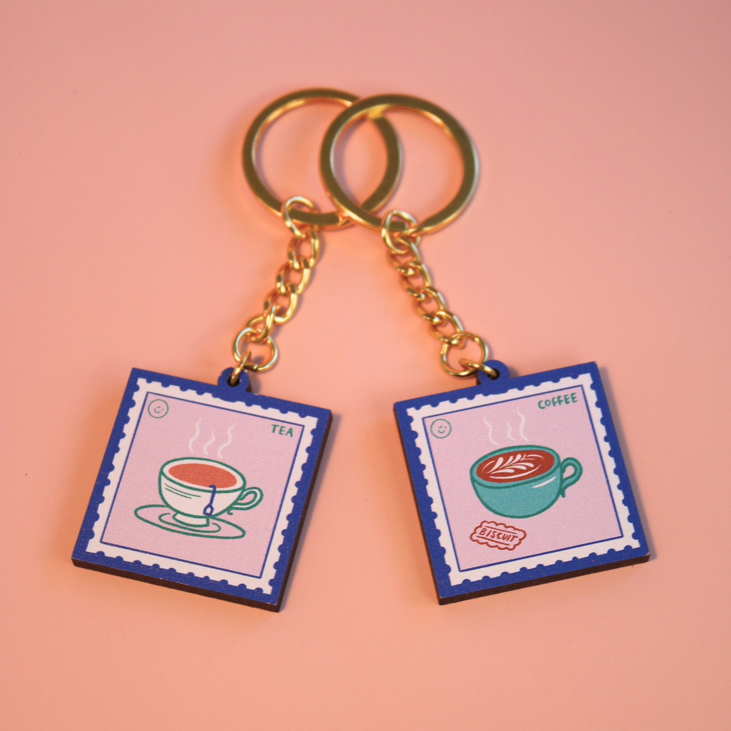 Tea and Coffee Keyrings
