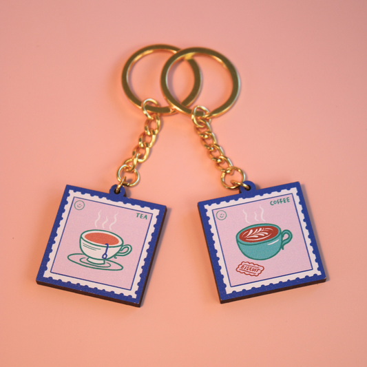 Tea and Coffee Keyrings