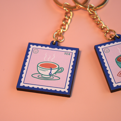 Tea and Coffee Keyrings