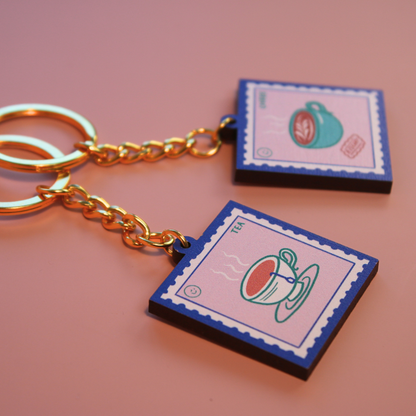 Tea and Coffee Keyrings