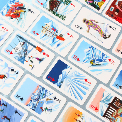 Hit the Slopes Illustrated Playing Cards