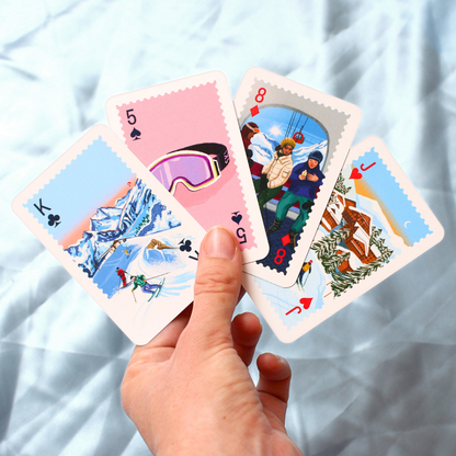 Hit the Slopes Illustrated Playing Cards
