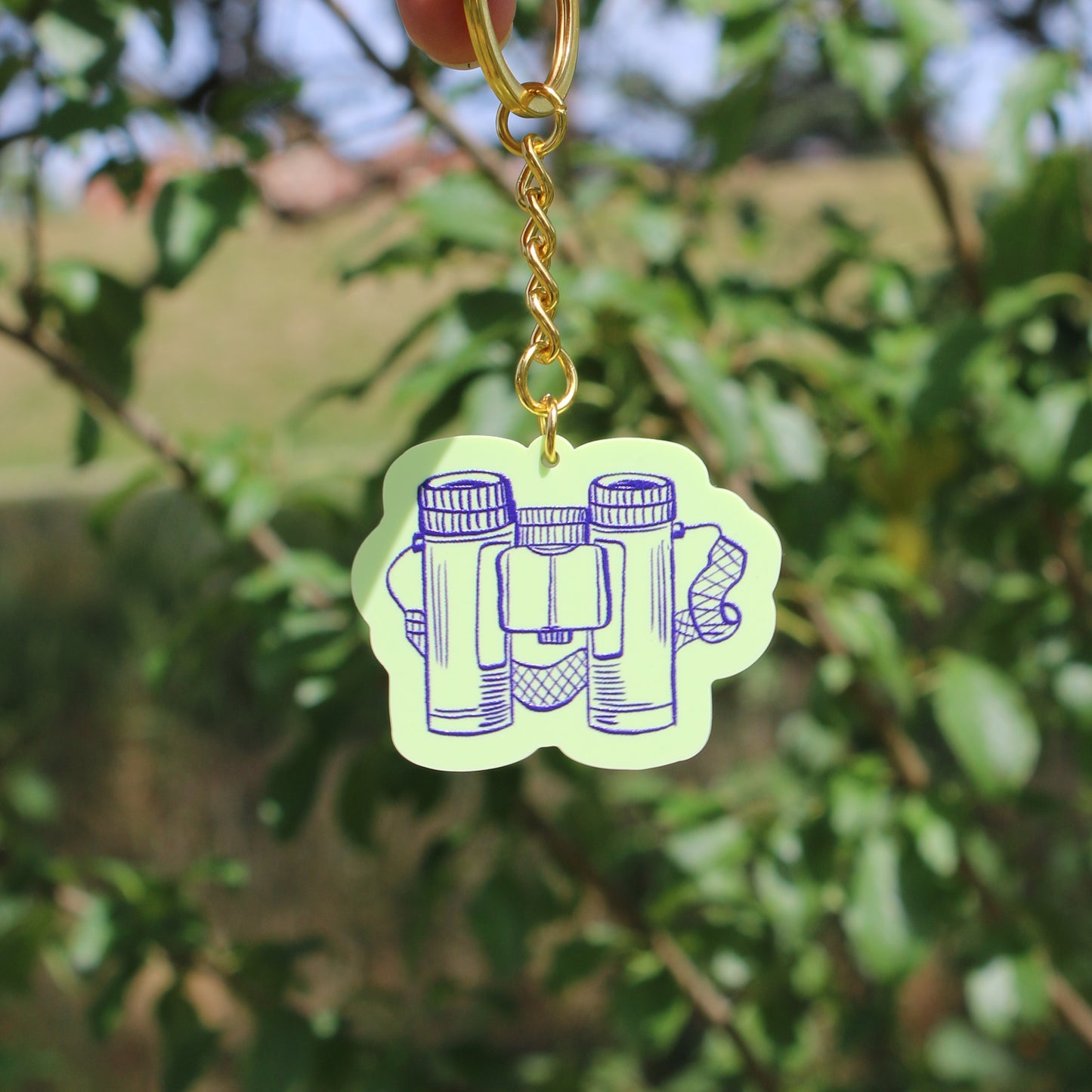 Binoculars Keyring