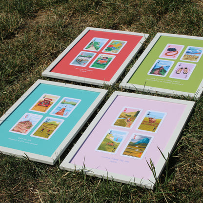 Personalised Playing Cards Hiking A4 Print