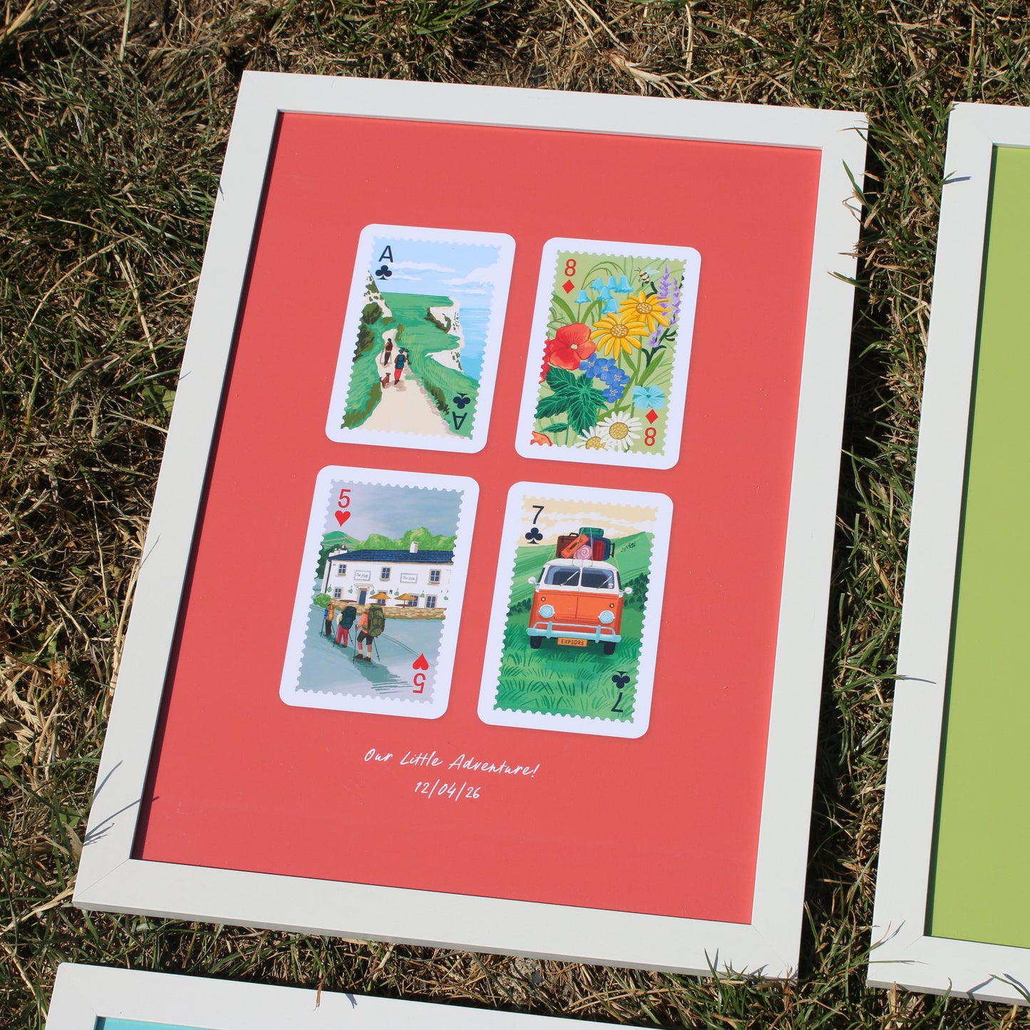 Personalised Playing Cards Hiking A4 Print