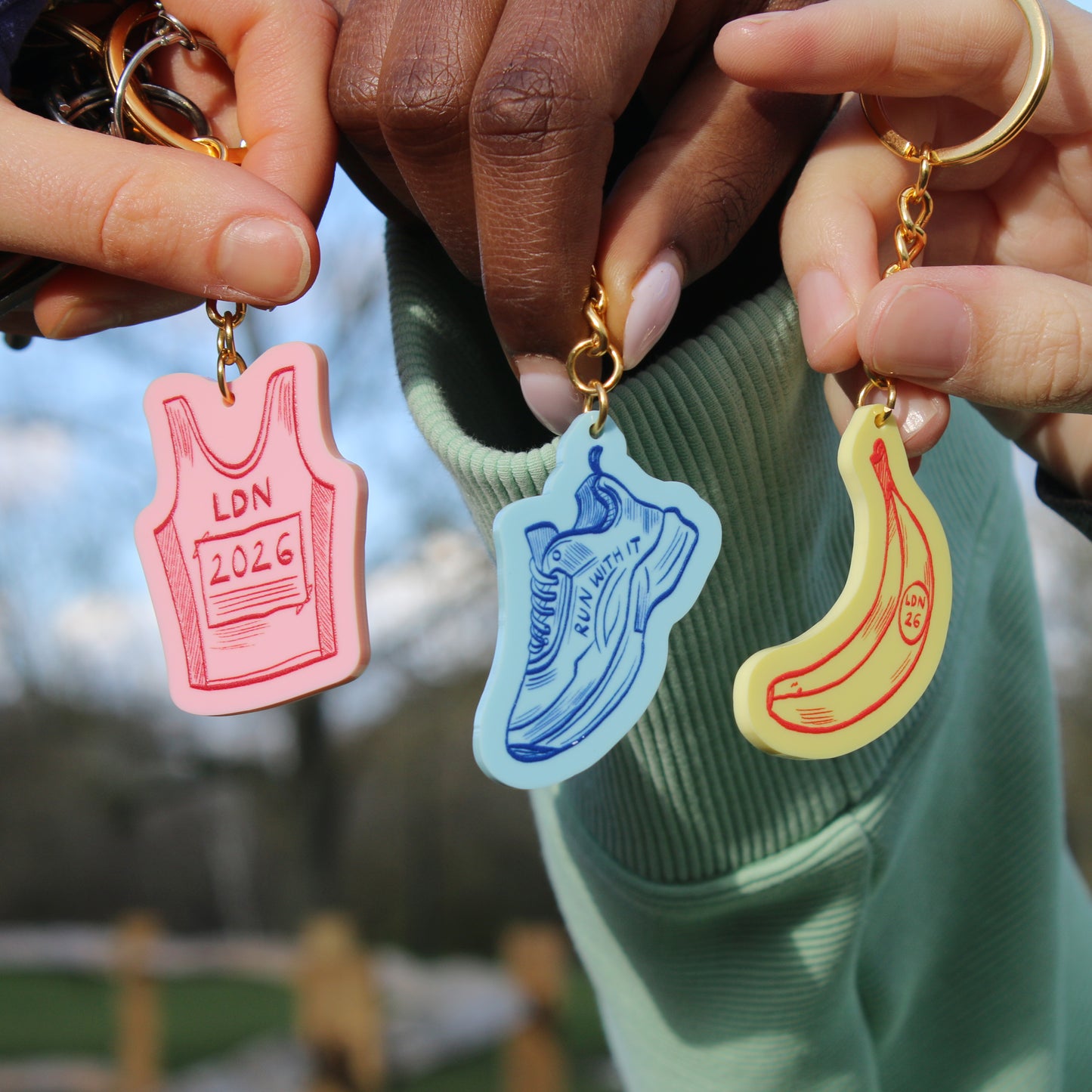 Pastel Running Keyrings