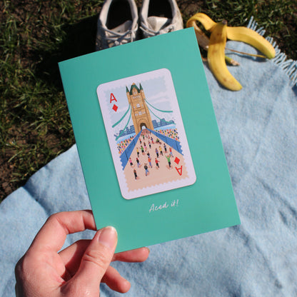 Aced It Marathon Greetings Card