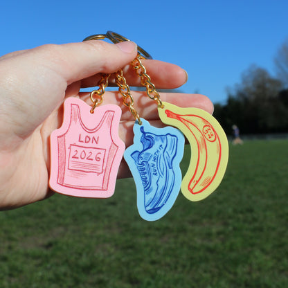 Pastel Running Keyrings