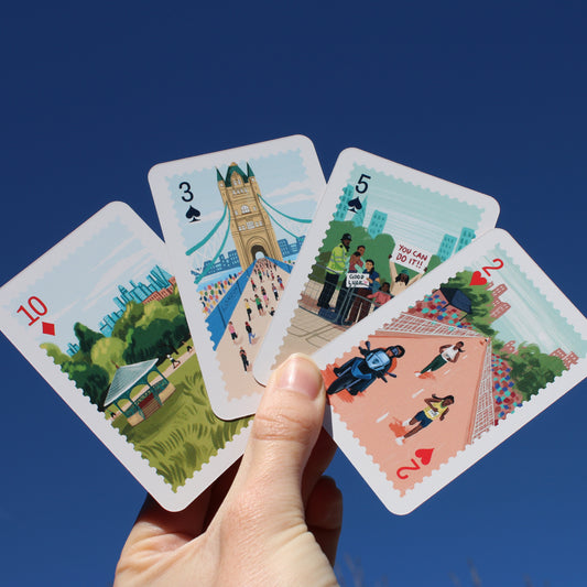 Running London Illustrated Playing Cards