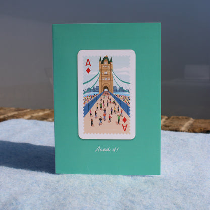 Aced It Marathon Greetings Card