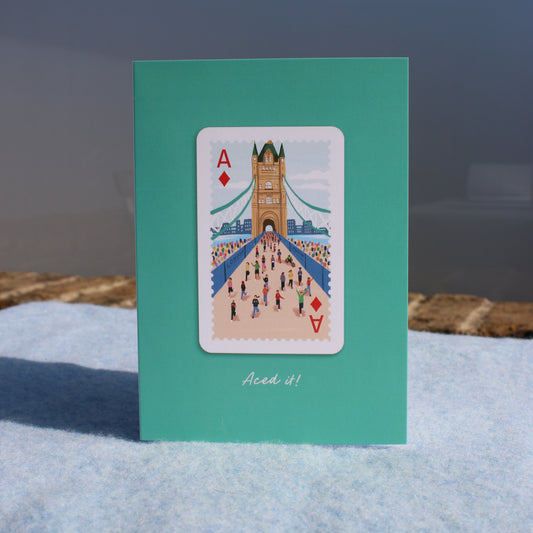Aced It Marathon Greetings Card