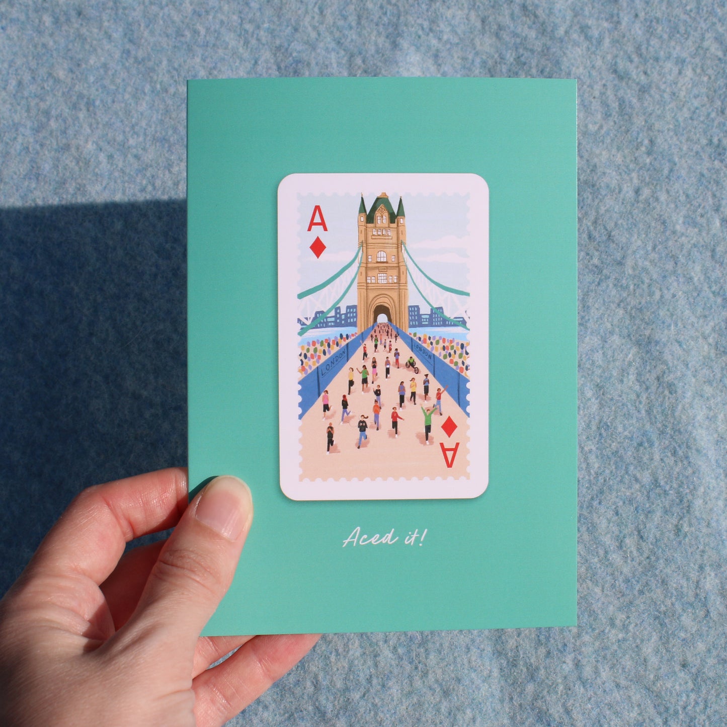 Aced It Marathon Greetings Card