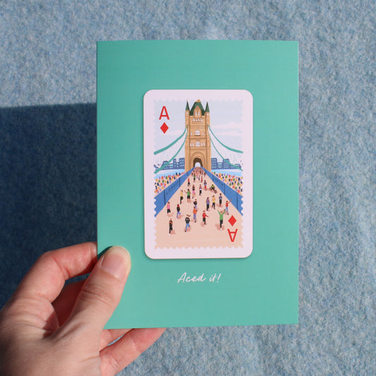 Aced It Marathon Greetings Card