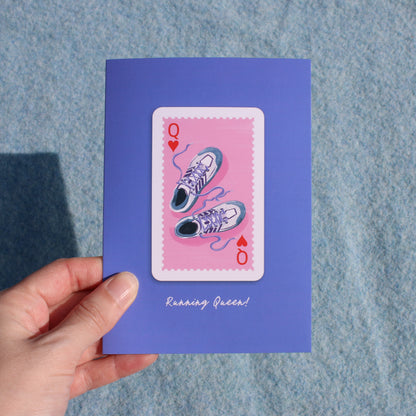 Running Queen Greetings Card