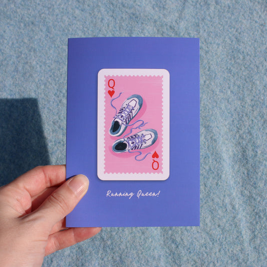 Running Queen Greetings Card