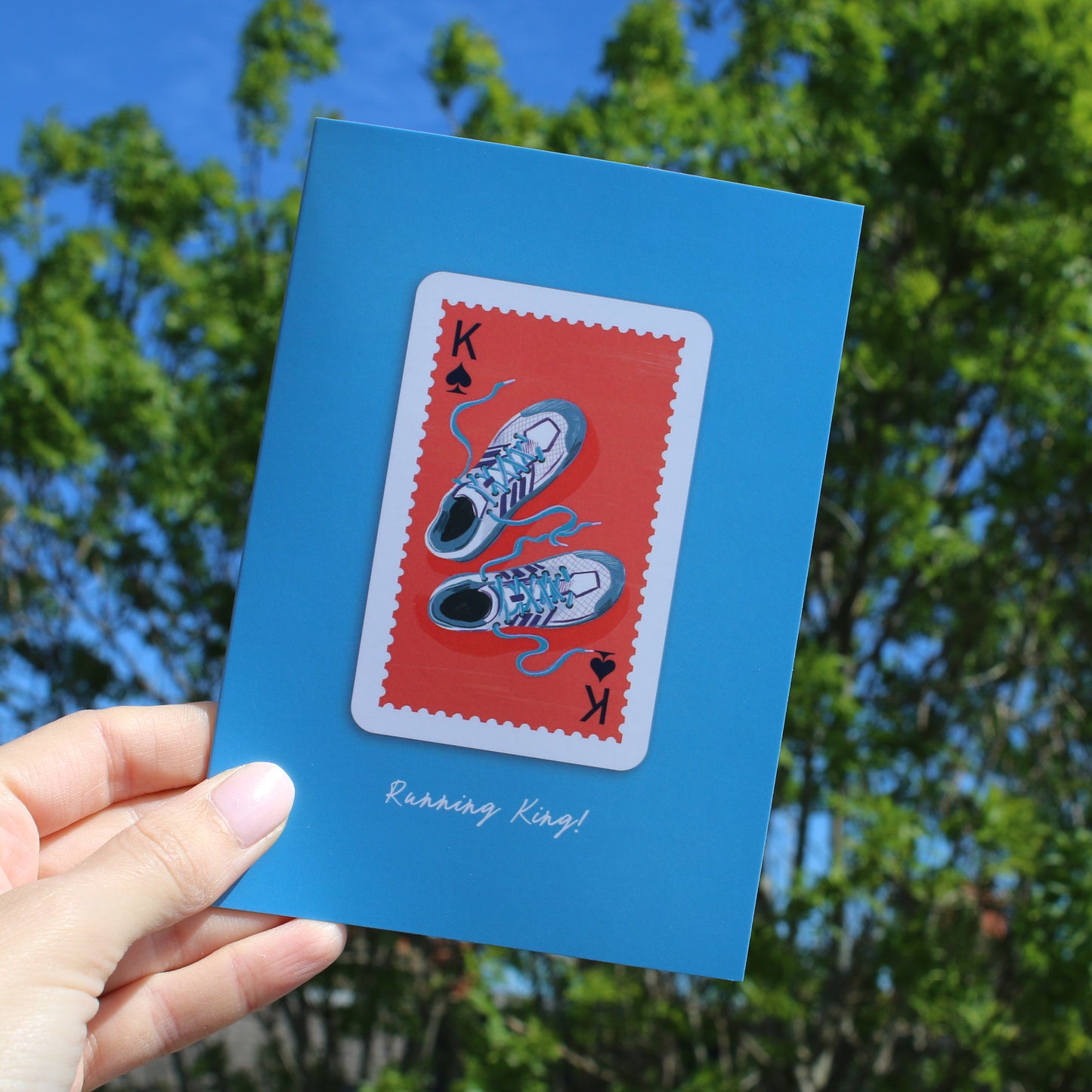 Running King Greetings Card