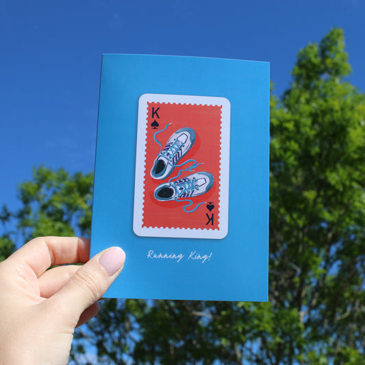 Running King Greetings Card