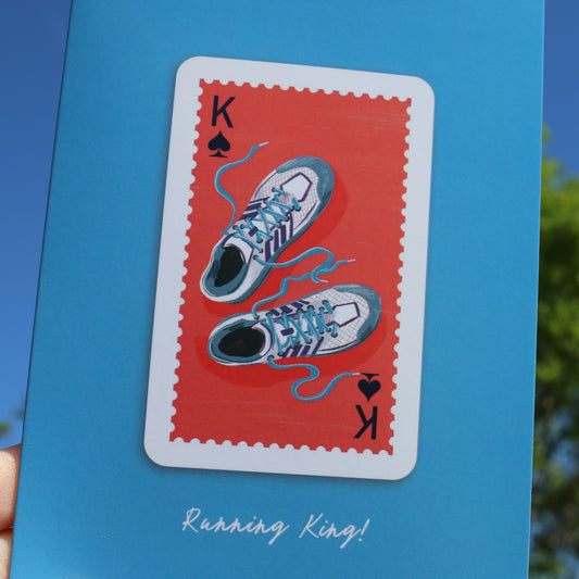 Running King Greetings Card